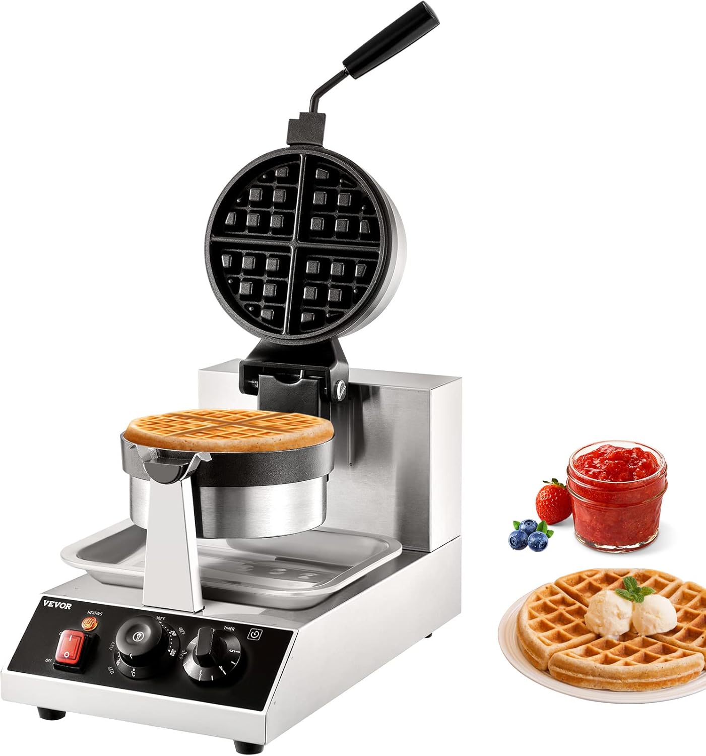 VEVOR Commercial Waffle Maker for Perfectly Crispy Waffles