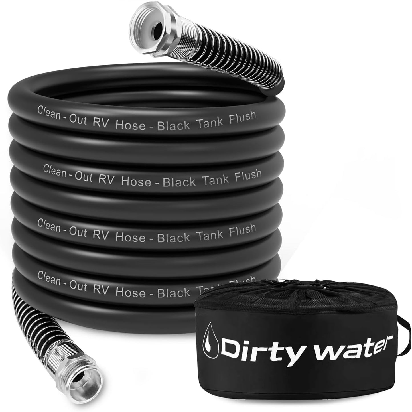 Camper & RV Black Water Hose - No-Kink Design for Easy Use
