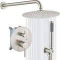 10 in Round Rainfall Showerhead System - High Pressure Brushed Nickel