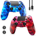 Kujian Wireless Controller for PS4 2-Pack - Dual Vibration, Touch Pad