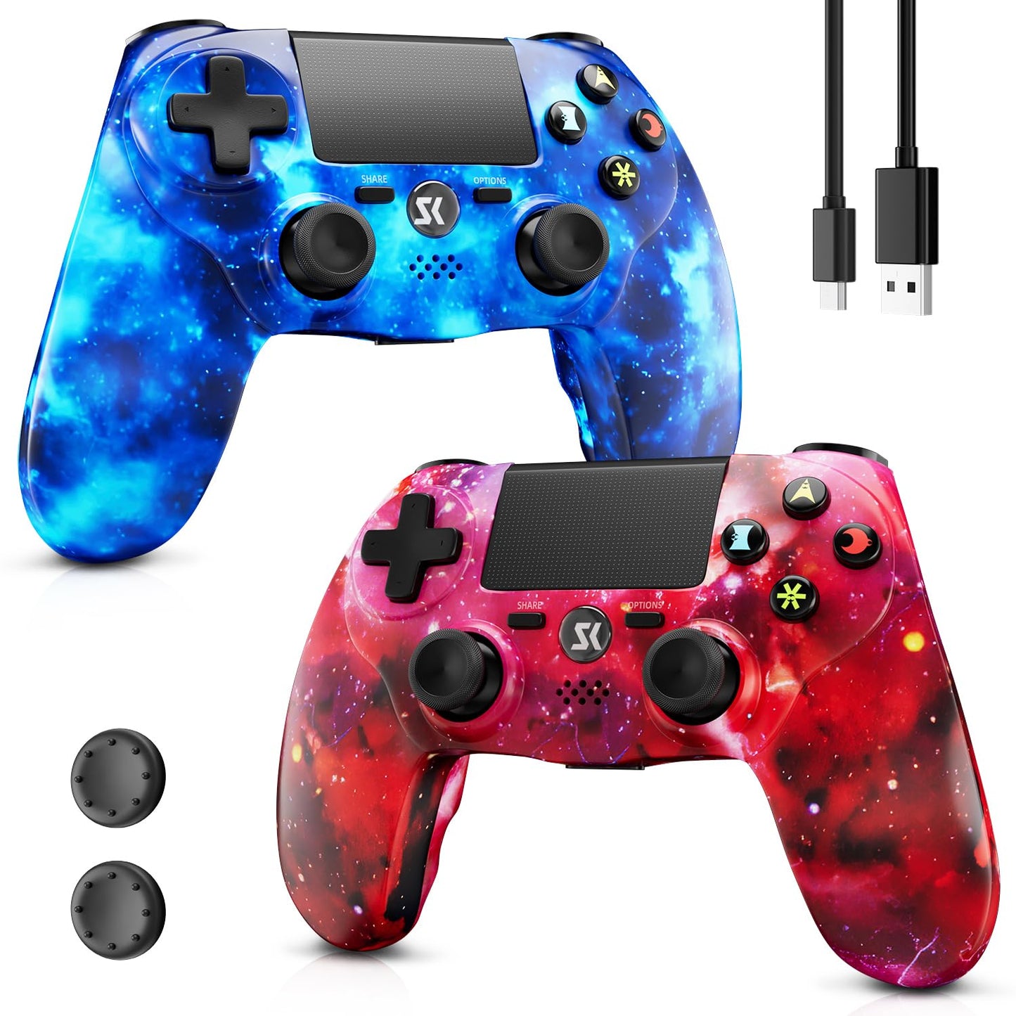 Kujian Wireless Controller for PS4 with Double Vibration Features