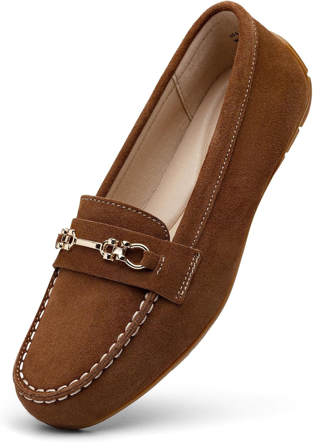 Women's Comfortable Lightweight Suede Leather Loafers Slip-Ons
