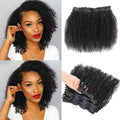 Kinky Curly Clip In Hair Extensions 16 in - Natural 3C/4A Clip Ins