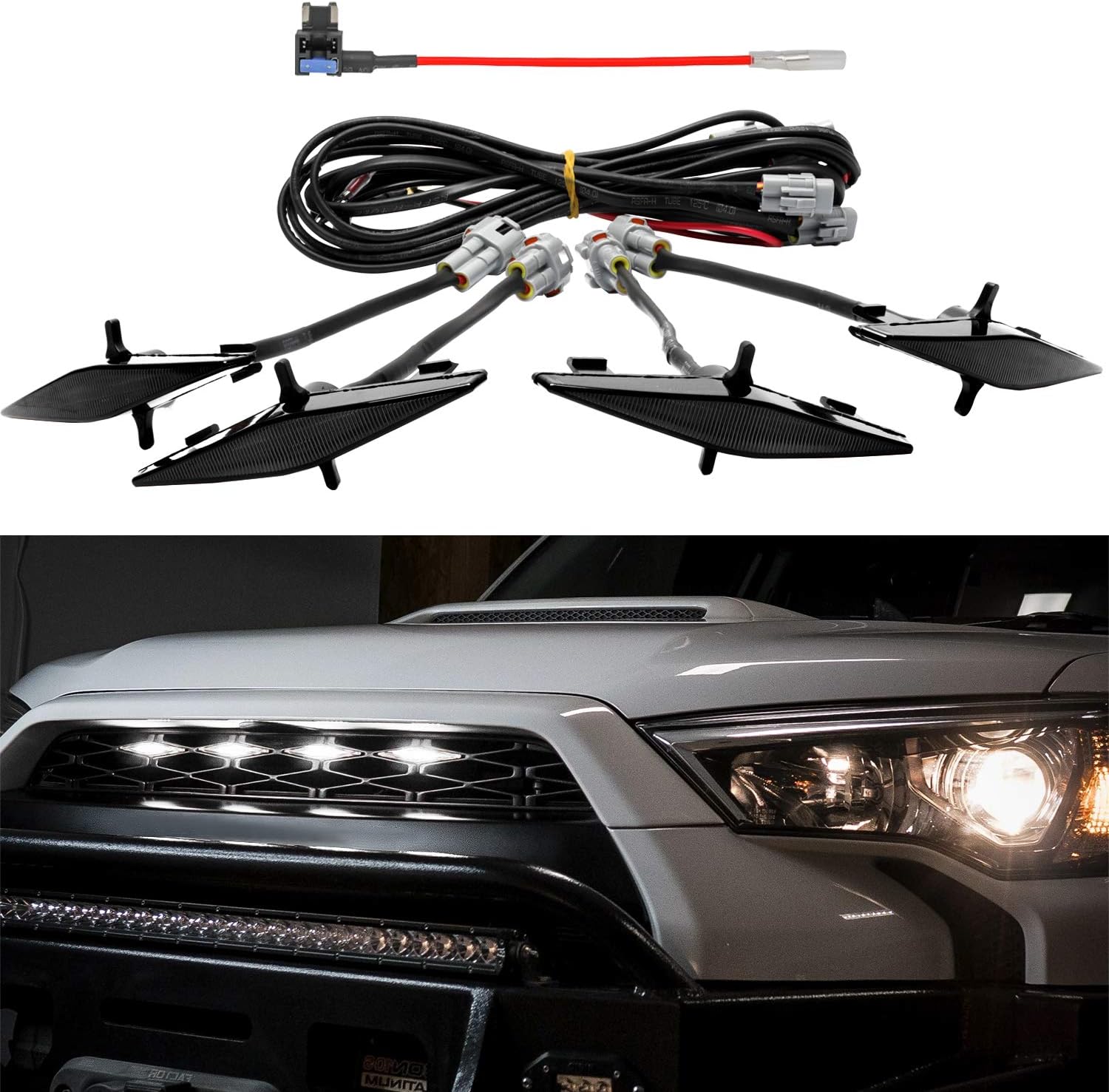 Seven Sparta Grill Led Lights for Toyota 4Runner 2014-2024
