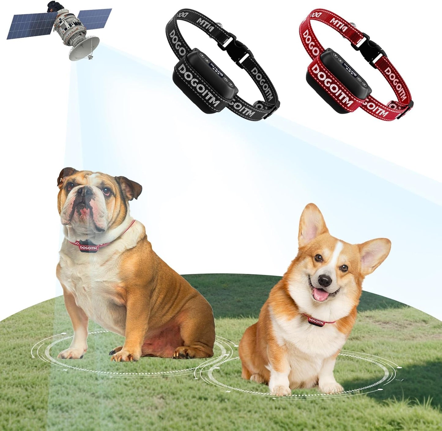 Wireless Dog Fence for 2 Dogs with GPS and 3 Correction Modes
