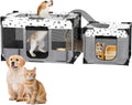 Portable Cat Playpen PVC Pipe Reinforced Kitten Play Pen - Foldable