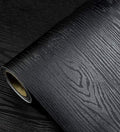 Black Wallpaper Wood Peel and Stick Wallpaper - Realistic Black Wood