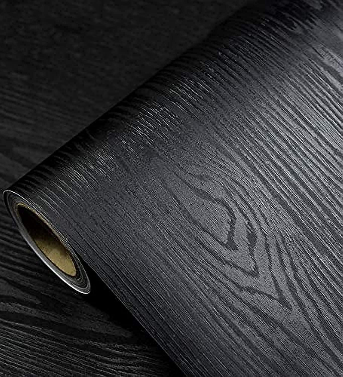 Black Wood Peel and Stick Wallpaper for Easy Home Renovation