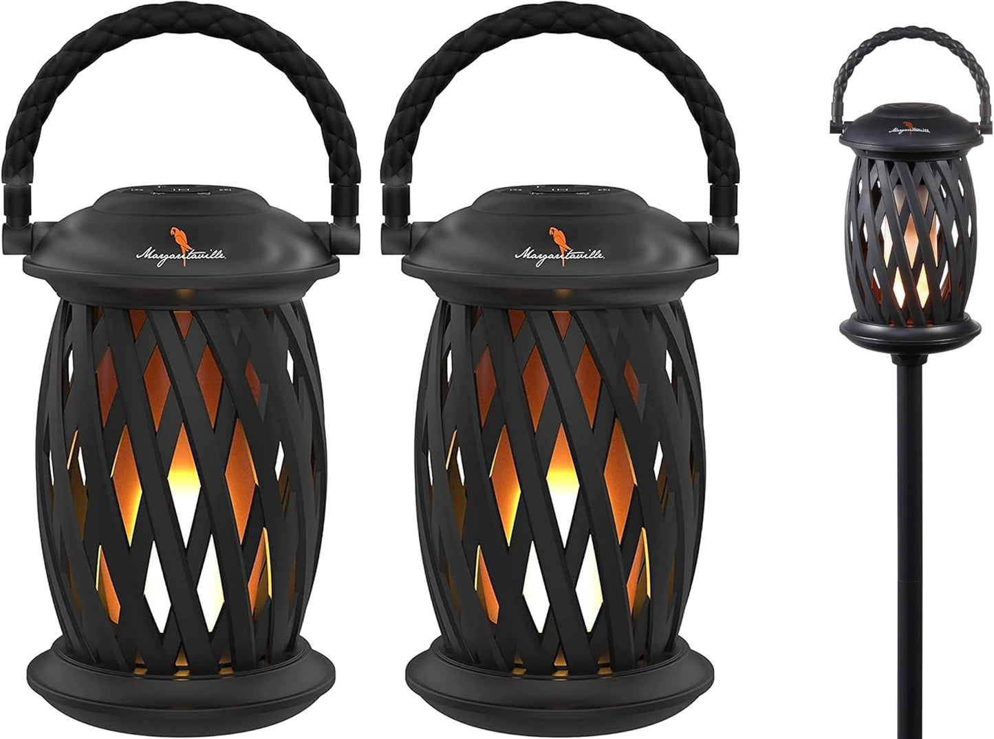 Margaritaville Tiki Torch Waterproof Bluetooth Speaker for Parties