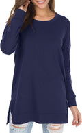 levaca Womens Fall Long Sleeve Pullover Tunic Top - Oversized Side