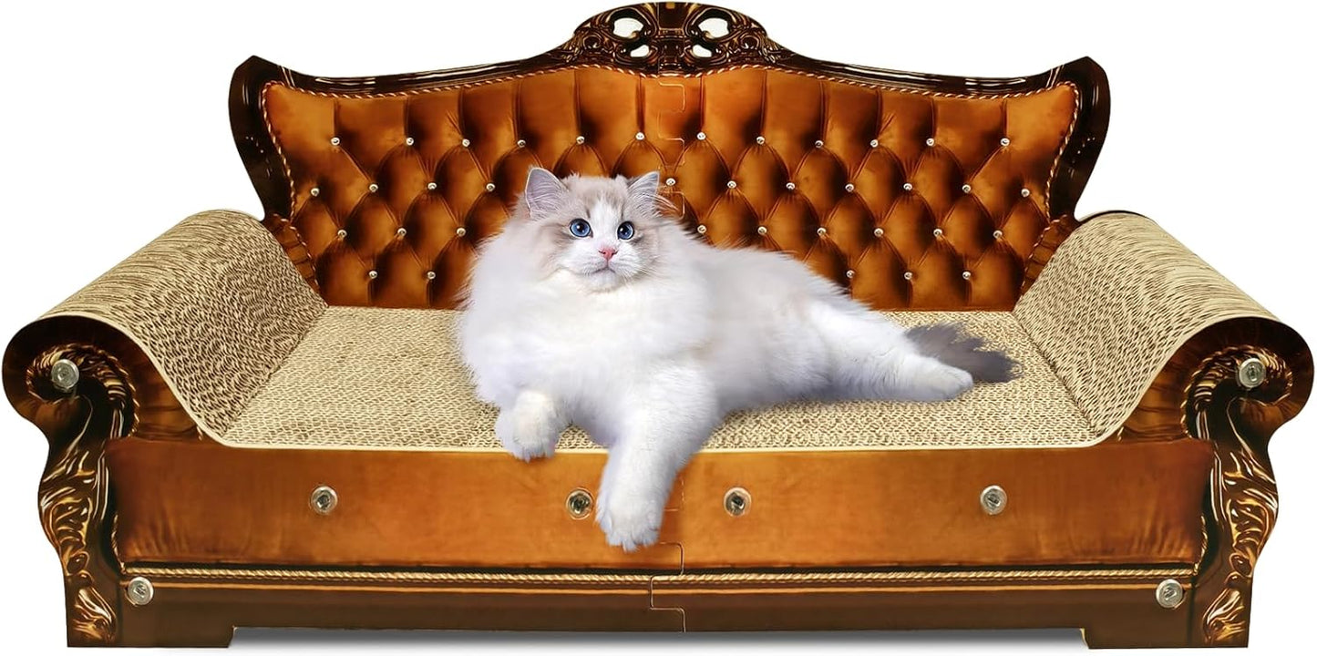Luxury Cardboard Cat Scratcher Sofa Bed for Indoor Cats