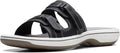 Clarks womens Breeze PiperSlide Sandal - Lightweight White Comfort