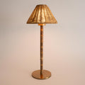 Bamboo Cordless LED Table Lamp 15in - Portable Rechargeable Ambient