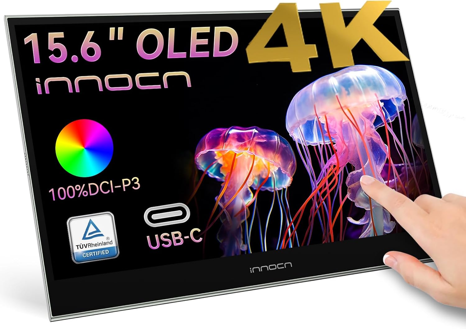 15.6 Portable OLED Touch Monitor for Photo Editing and Gaming