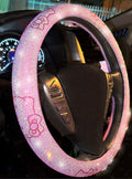 Ultra Bling Steering Wheel Cover with Sparkly Rhinestones - Shiny Cat