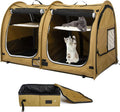 Twin Compartment Cat Condo 100x55x60 cm - Foldable Travel Kennel