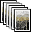 13x19 Picture Frame Set of 6 - Lightweight Black Poster Frames