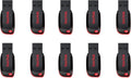 SanDisk 8GB Cruzer Blade USB Flash Drive 10-Pack - Portable Storage