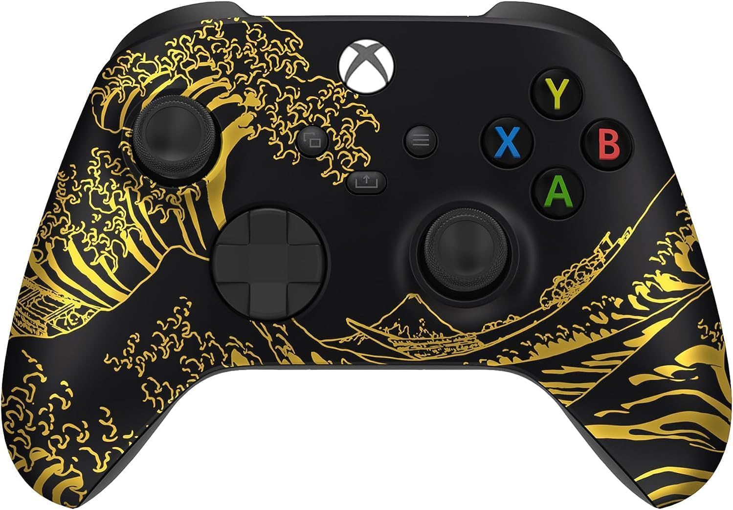 Custom Series X/S Controller - Golden Waves Design for Xbox