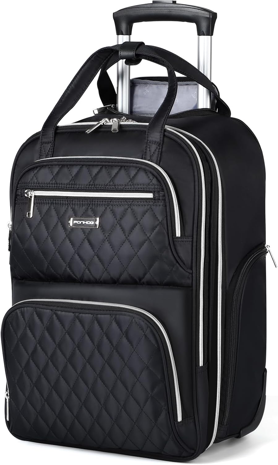 Rolling Backpack for Women, 15.6 Inch Laptop Wheeled Bag