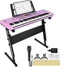 Digital Pink Keyboard Piano Set for Early Education Kids