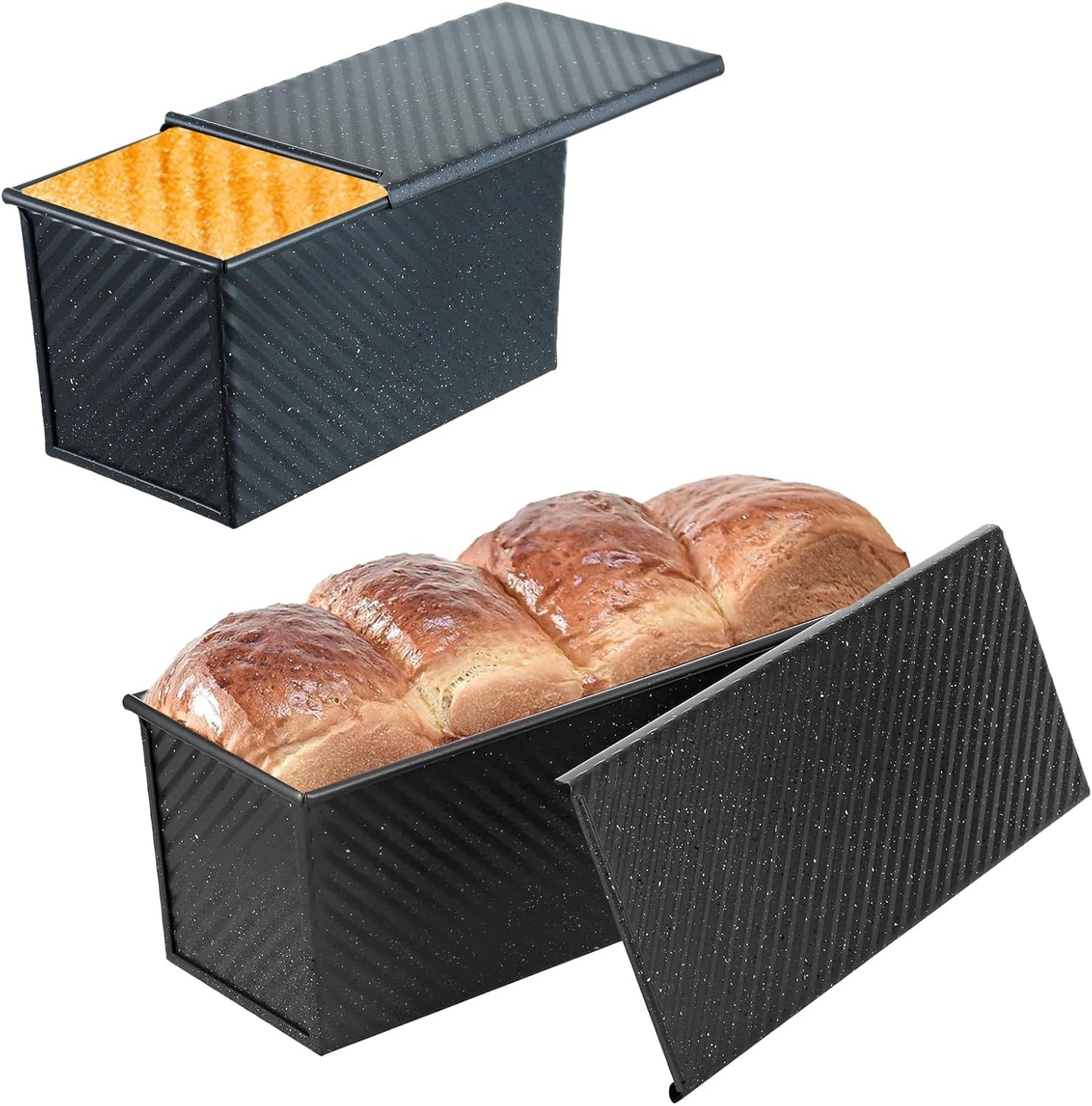 SS&CC Pullman Loaf Pan Set for Perfect Homemade Bread Baking