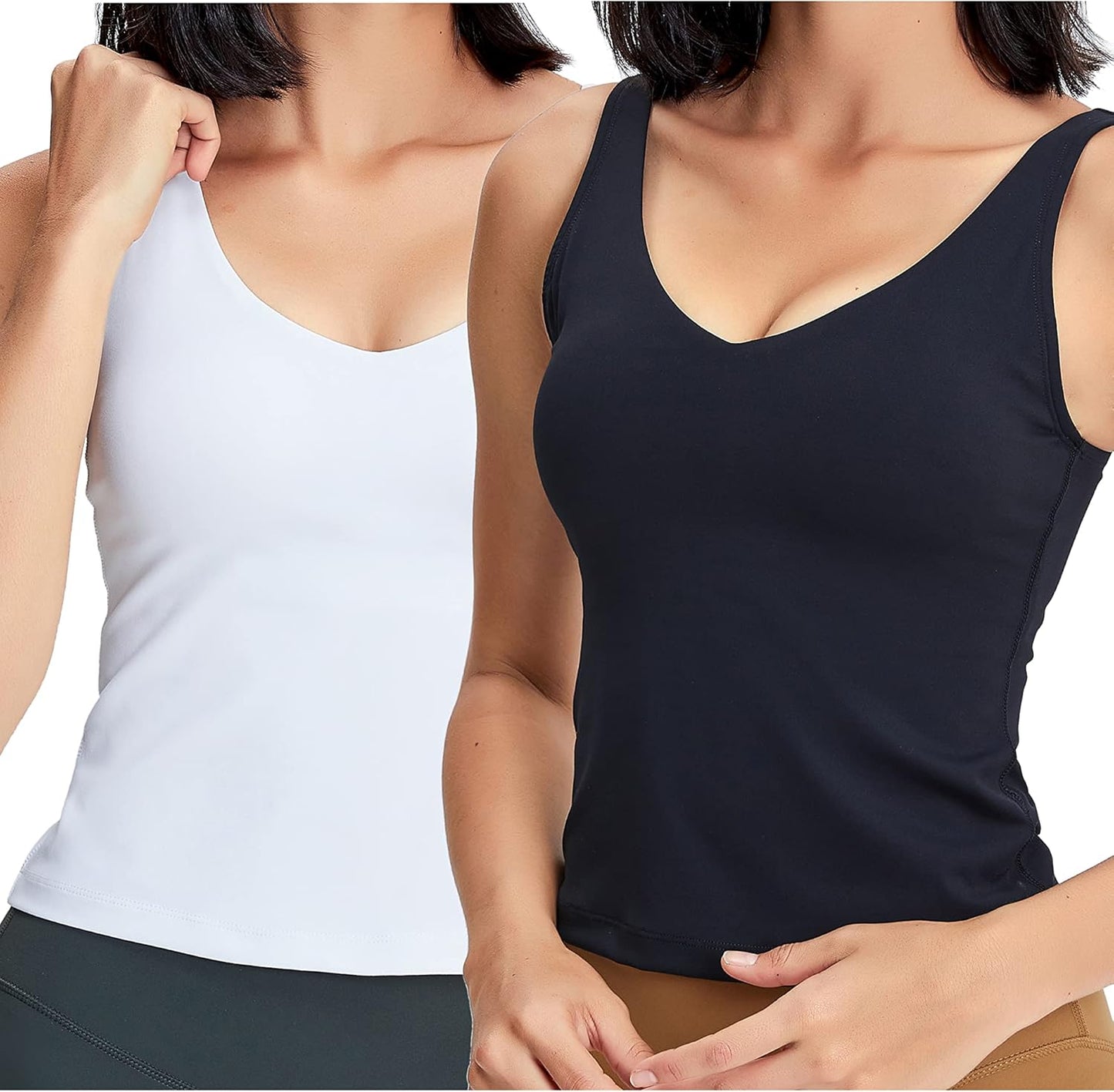 Poshdivah Women Sports Bra Longline Padded Tank Top for Yoga
