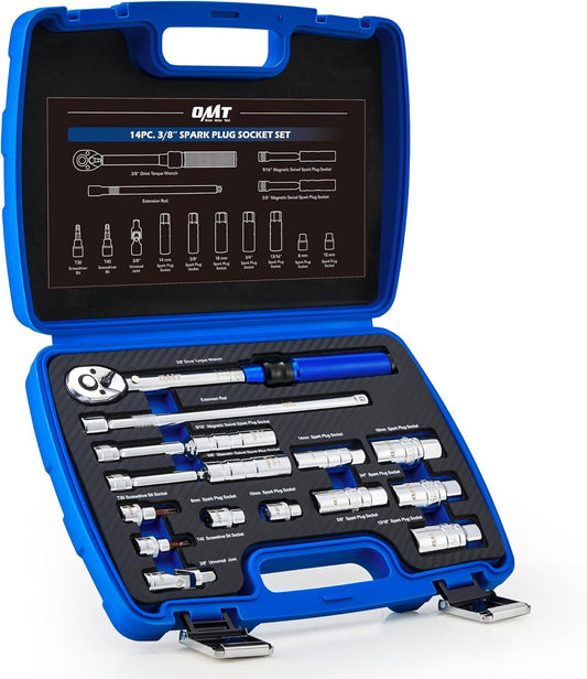 Orion Motor Tech 14pc Spark Plug Socket Set for Easy Removal