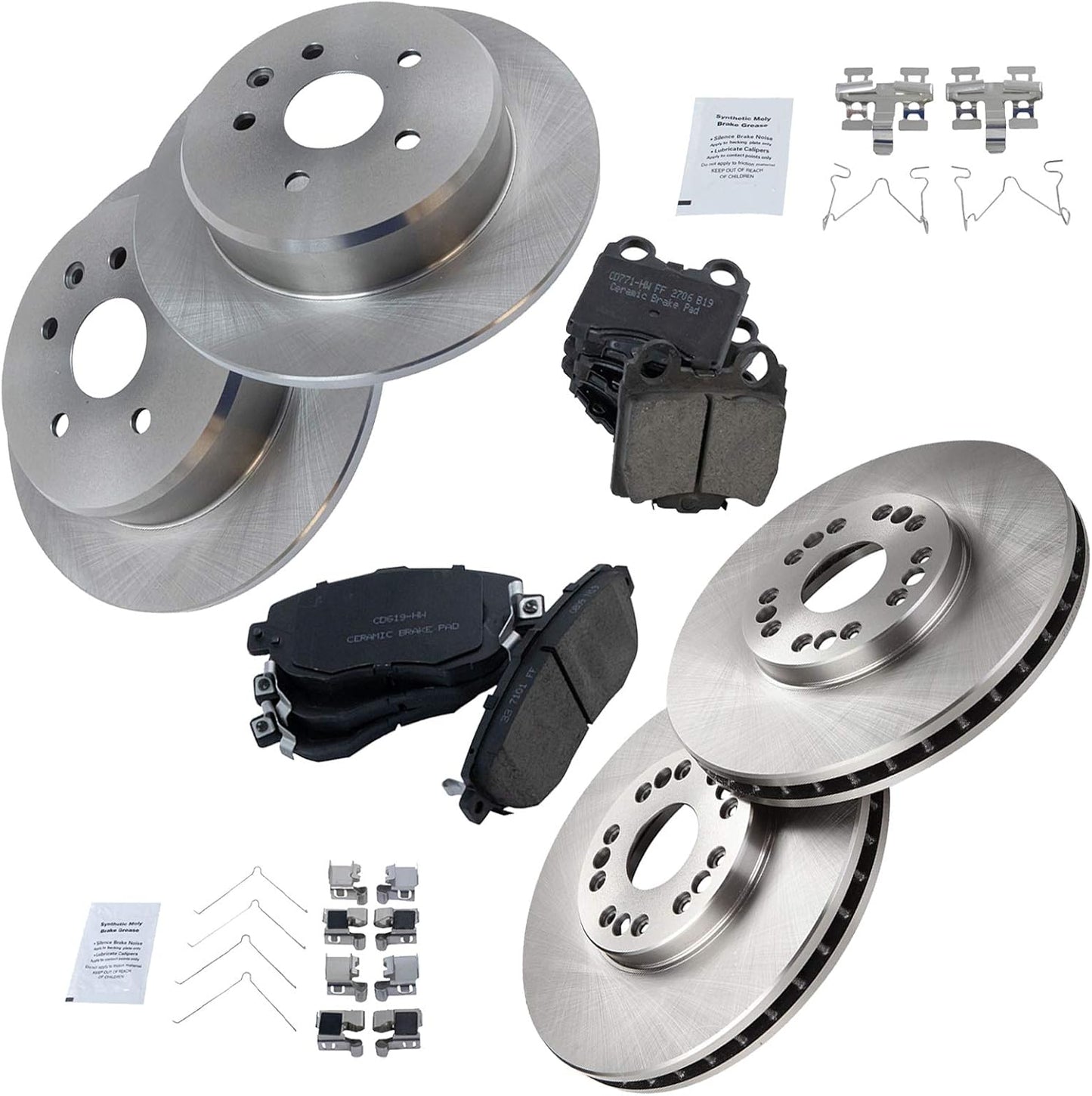 TRQ Brake Pad & Rotor Kit for Lexus GS300, GS400, GS430, IS300