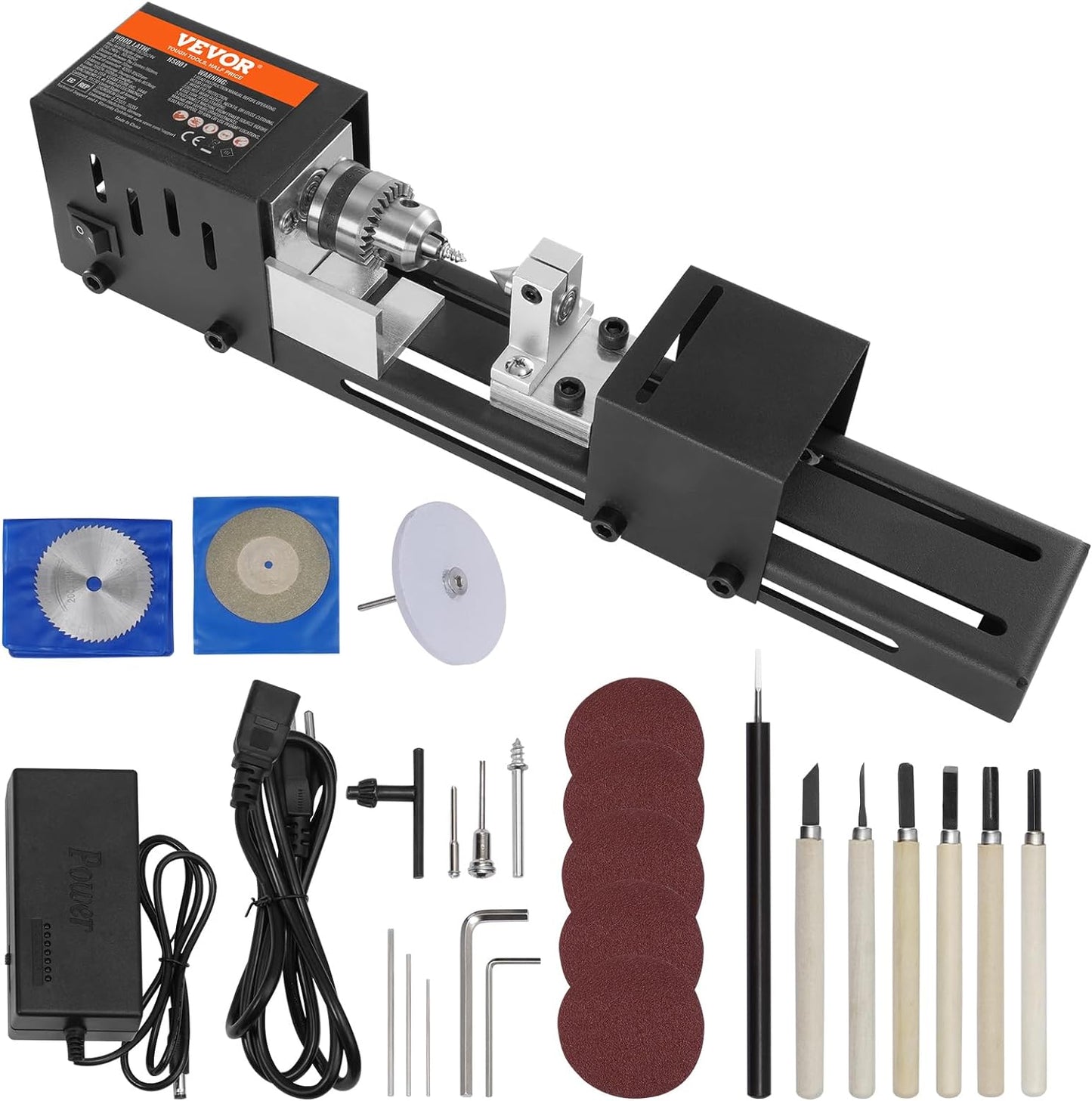 VEVOR Mini Lathe Machine for DIY Woodworking Projects
