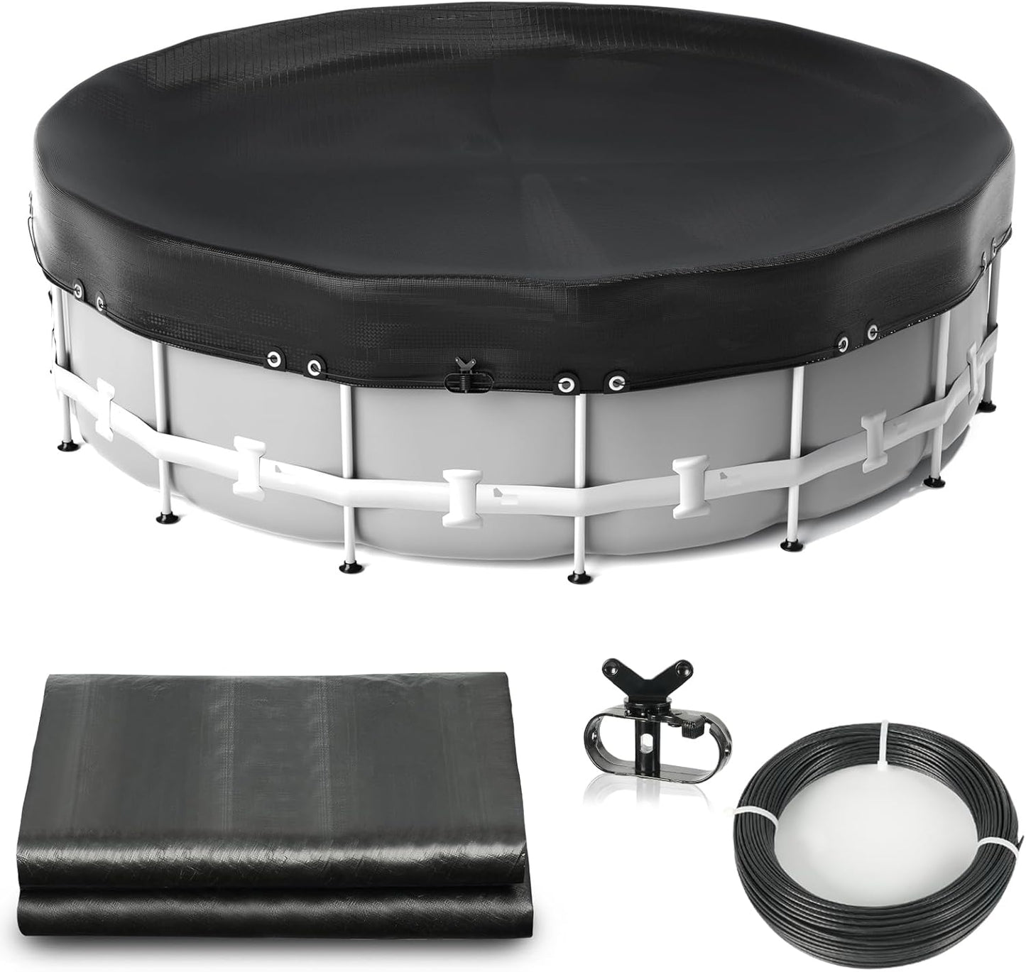 Thickened Pool Cover for Above Ground Pools - 10ft Round