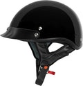 VCAN Cruiser Solid Half Face Motorcycle Helmet - DOT Certified Comfort
