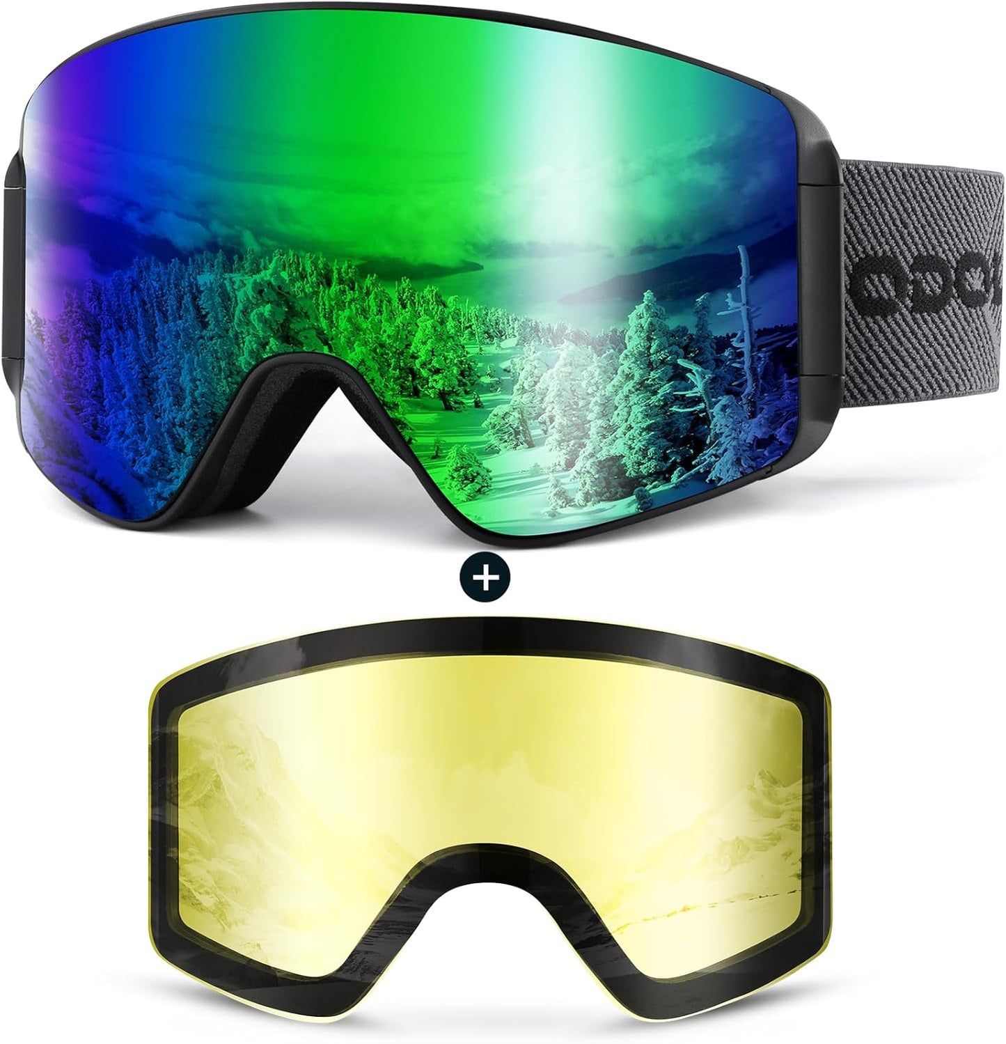 Odoland Frameless Ski Goggles - Anti-Fog Clarity