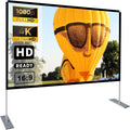 Projector Screen with Stand 100 in 16:9 HD 4K Outdoor Screen - Fast
