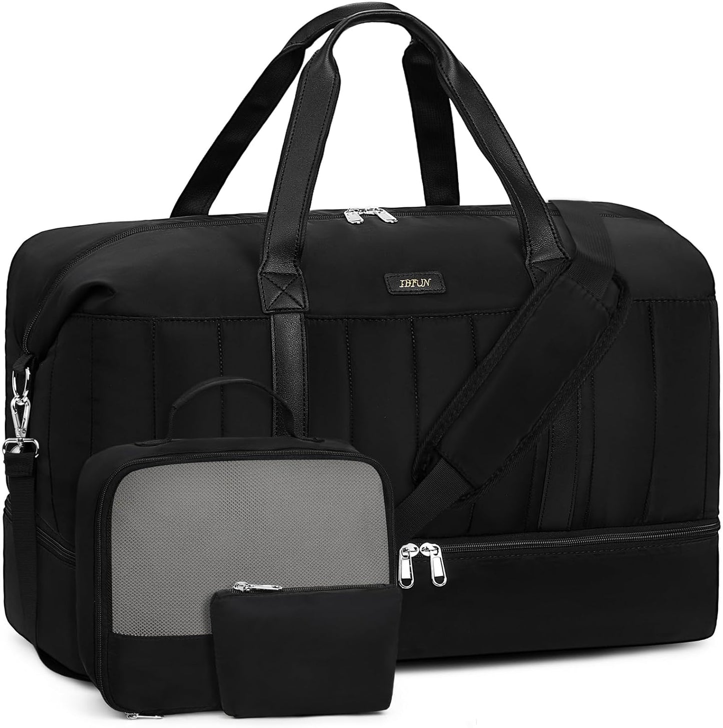 IBFUN Weekender Bags for Women with Shoe Compartment Set