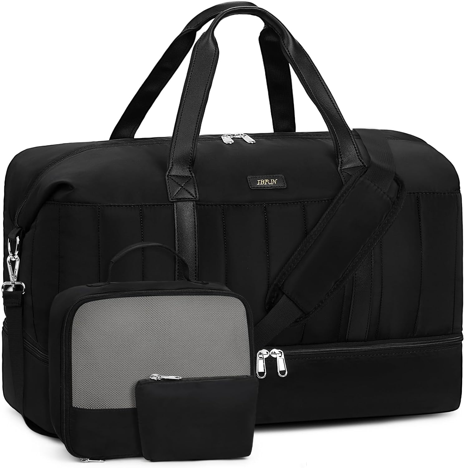 IBFUN Weekender Bags for Women with Shoe Compartment Set