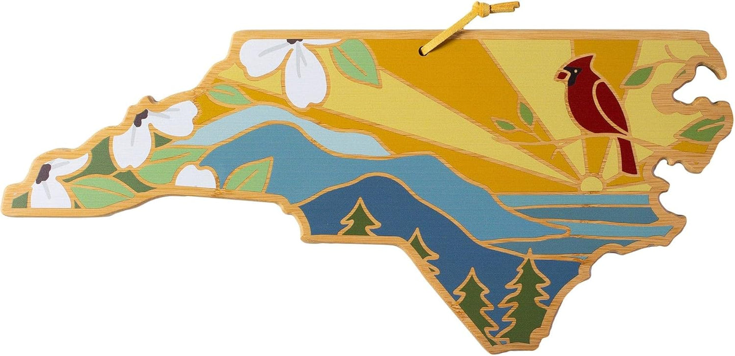 North Carolina State Cutting Board with Landscape Artwork 18ft x 8ft