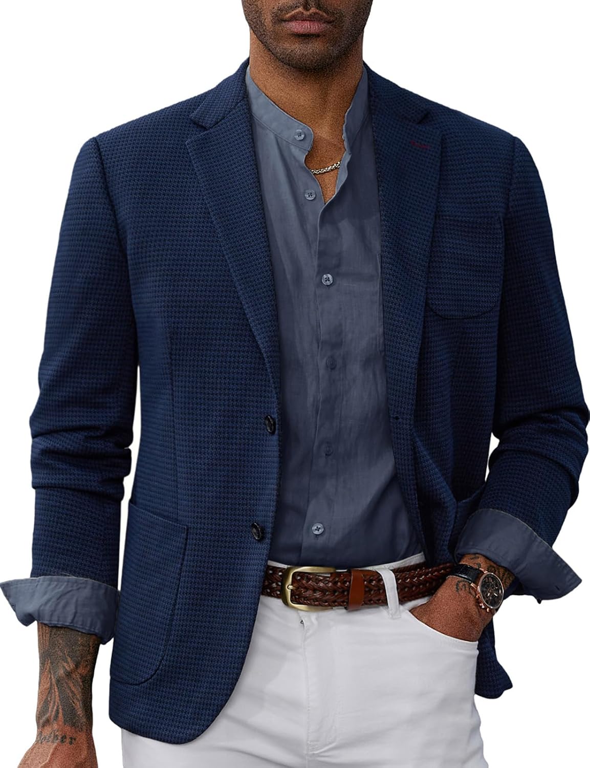 Mens Casual Sport Coat Blazer Lightweight Business Jacket