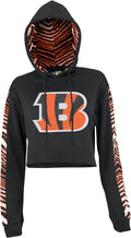 Zubaz NFL Women's Graphic Crop Top Hoodie - Women's Sizes X-Small