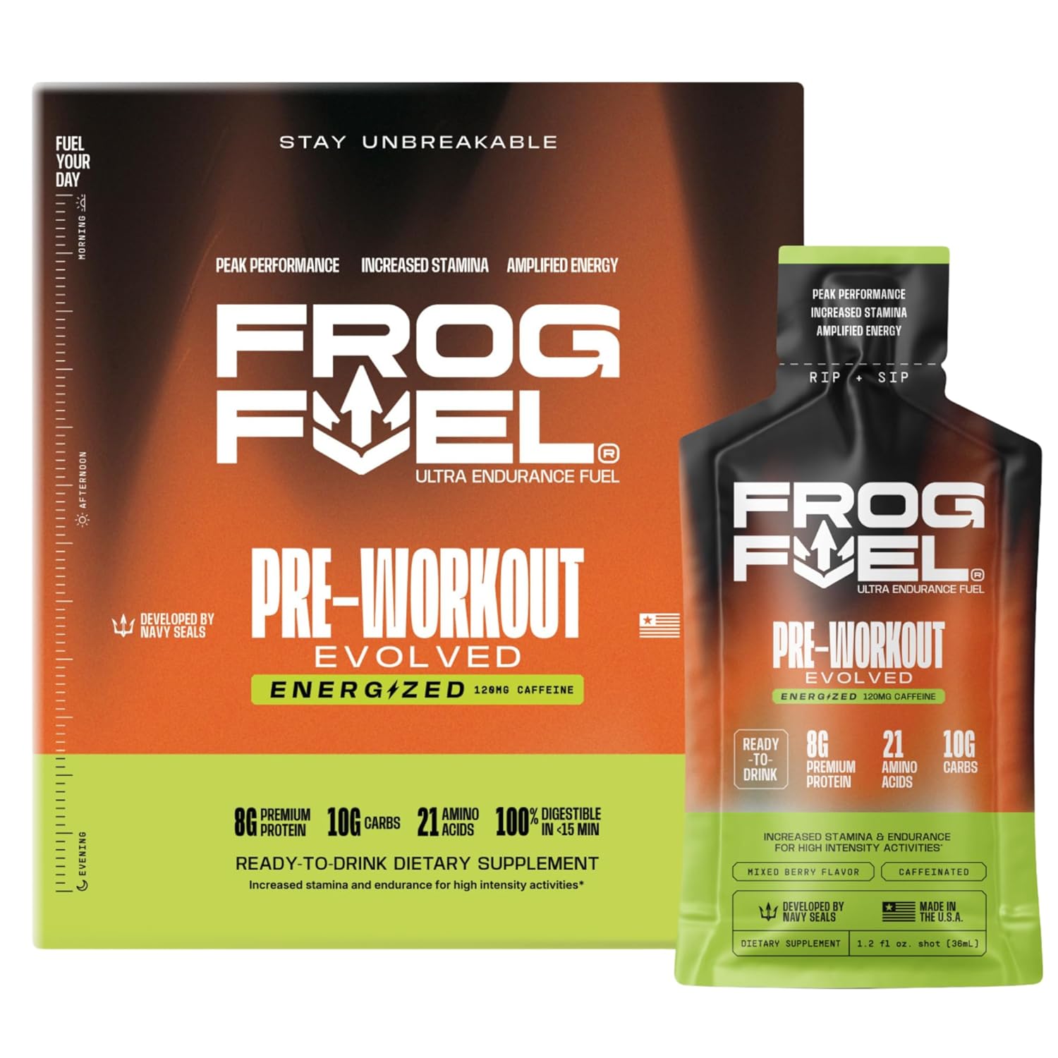 Frog Fuel Ultra Energy Gel with Caffeine and Collagen Protein