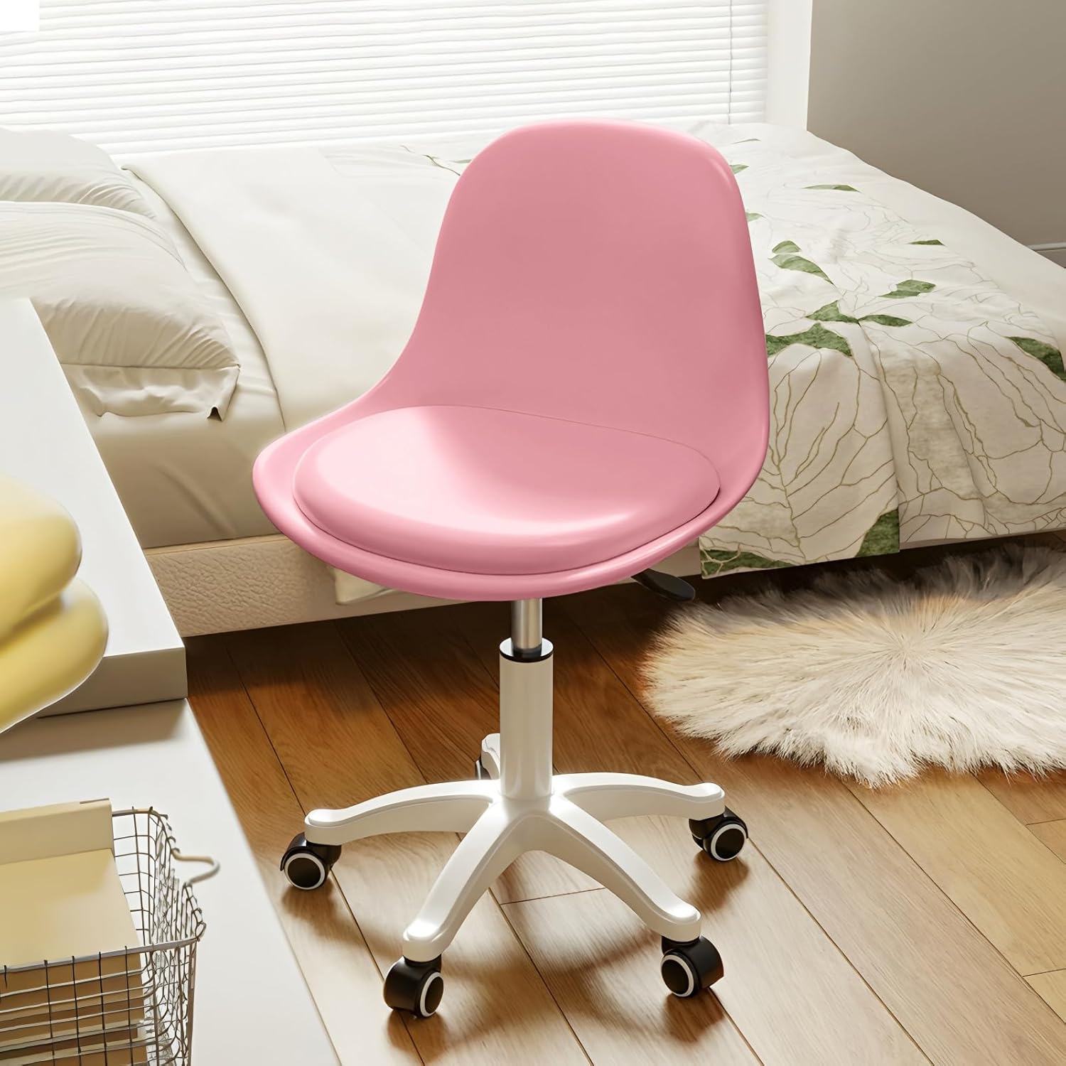 Small Desk Chair with Soft Cushion for Home Office and Vanity