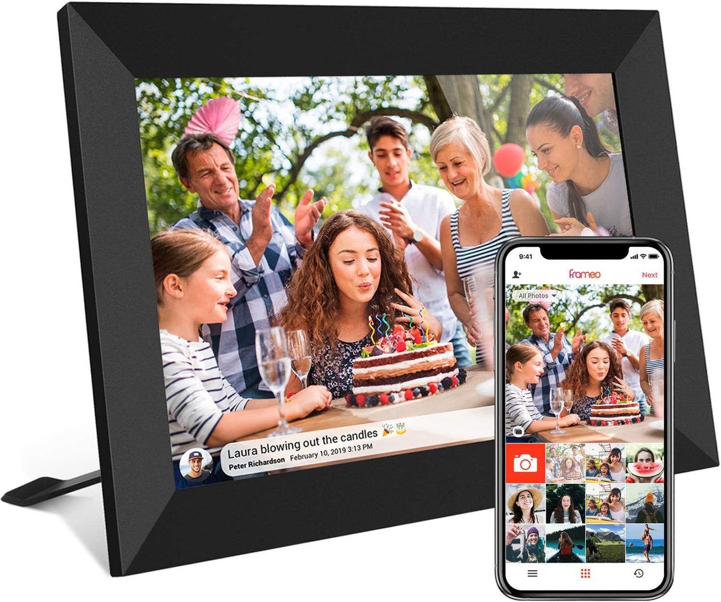 32GB Smart WiFi Digital Photo Frame with Touch Screen Display