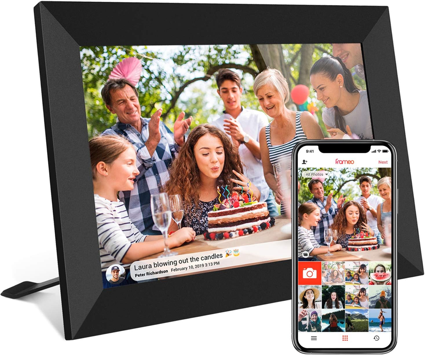 32GB Smart WiFi Digital Photo Frame with Touch Screen Display