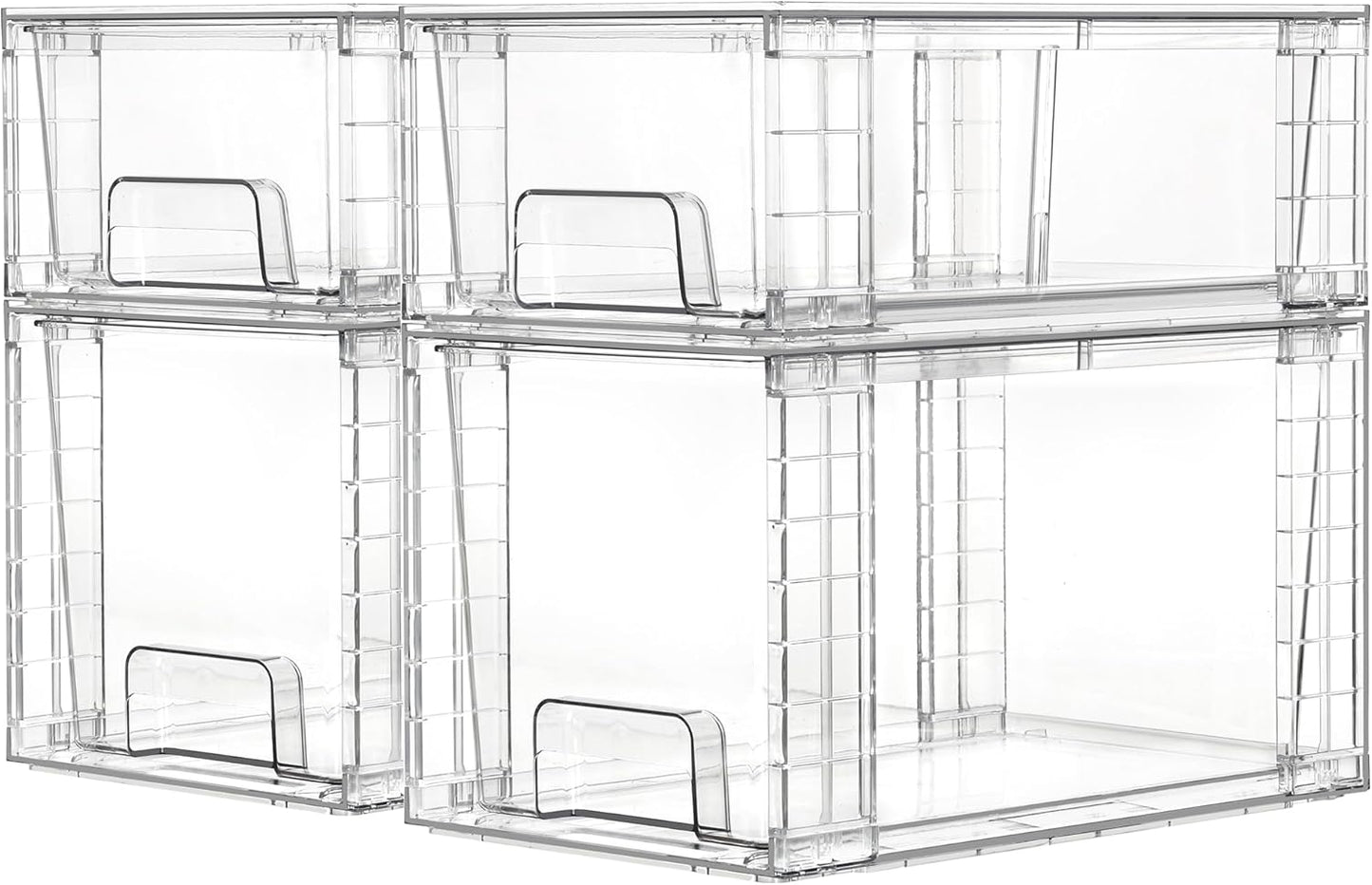 Vtopmart Clear Stackable Storage Drawers for Home Organization