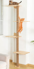 Cat Tree Wall Mounted Tall Scratching Post 73 in - Vertical Climber