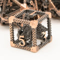 D&D Metal Dice Set of 7PC with 3D Dragon Design for RPG