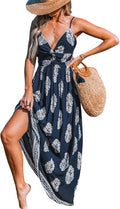 CUPSHE Women's Maxi Dress Floral Print Twisted V Neck - Flowy Summer