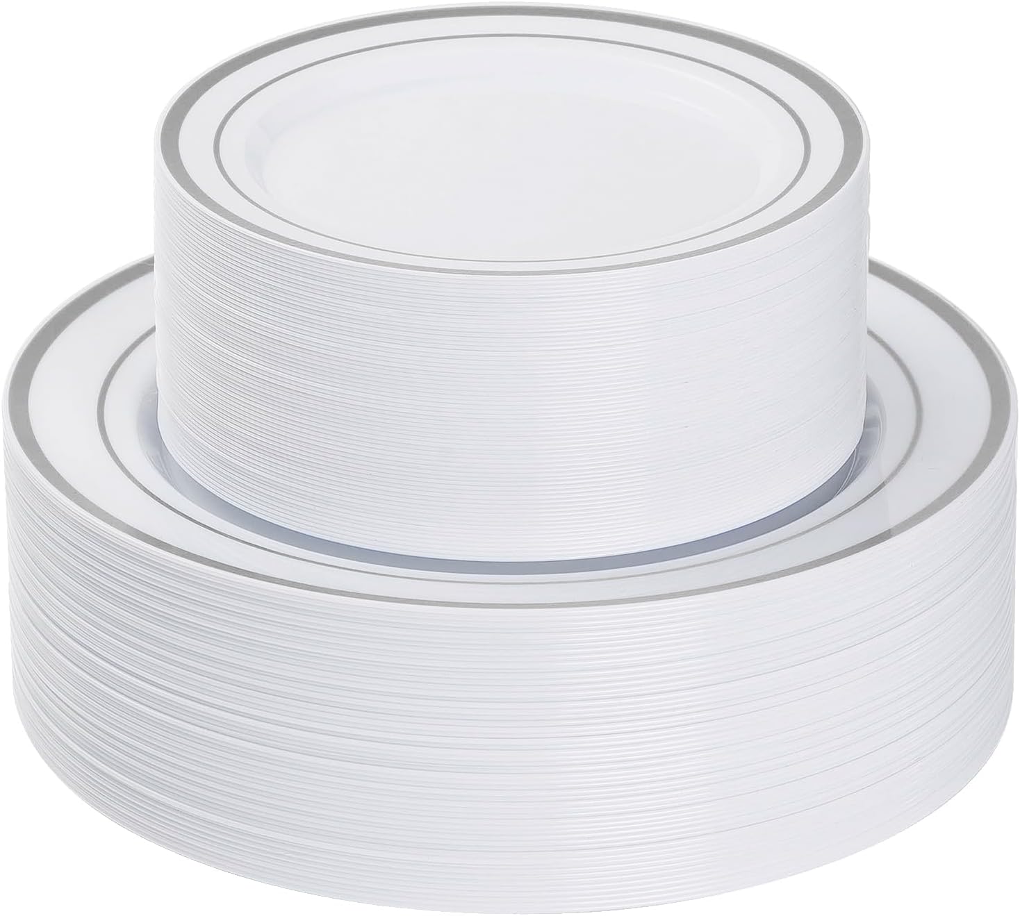 Heavy Duty Disposable Silver Plates for Parties and Events