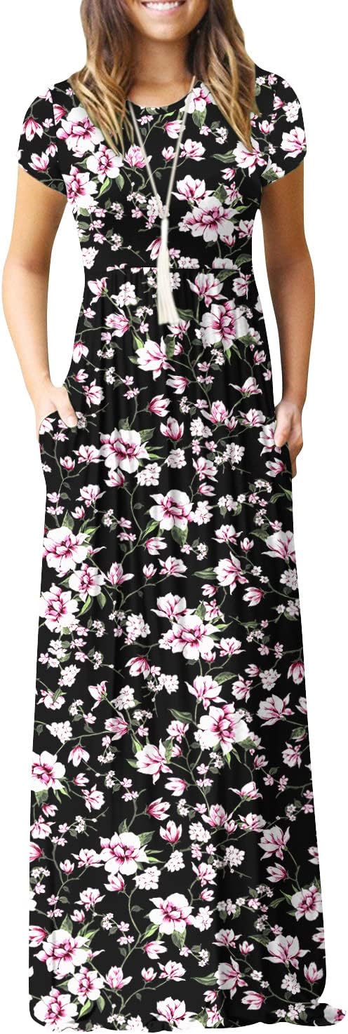 DEARCASE Maxi Dress for Women with Pockets for Summer Fun