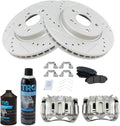 Front Performance Brake Pad & Rotor Kit with Calipers - Durable Fit